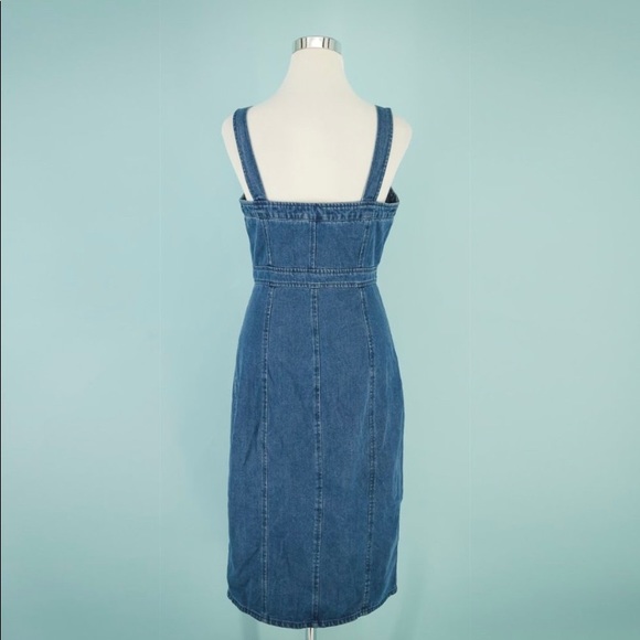 BB Dakota 4 Button Front Midi Denim Dress - Picture 5 of 6